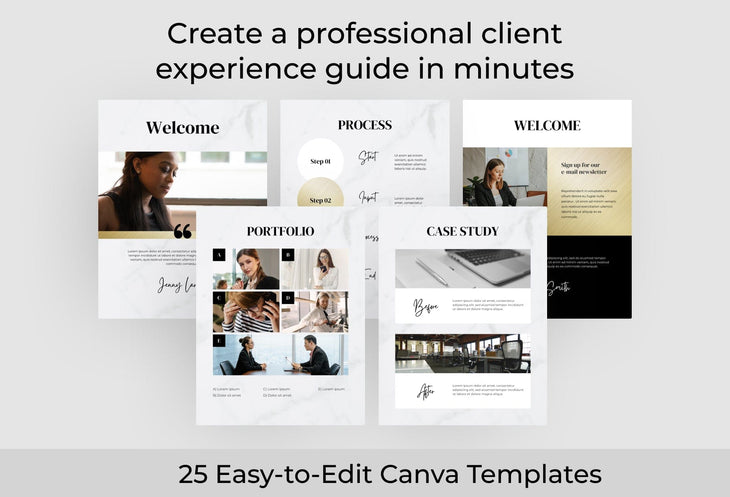 Ladystrategist Marble Gold Service Providers Bundle instagram canva templates social media templates etsy free canva templates
