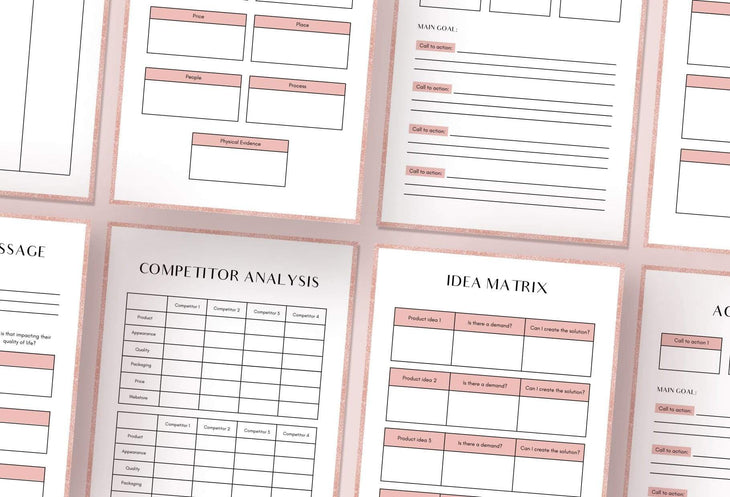 Ladystrategist Marketing Strategy Printable and Editable Canva Planner Template instagram canva templates social media templates etsy free canva templates
