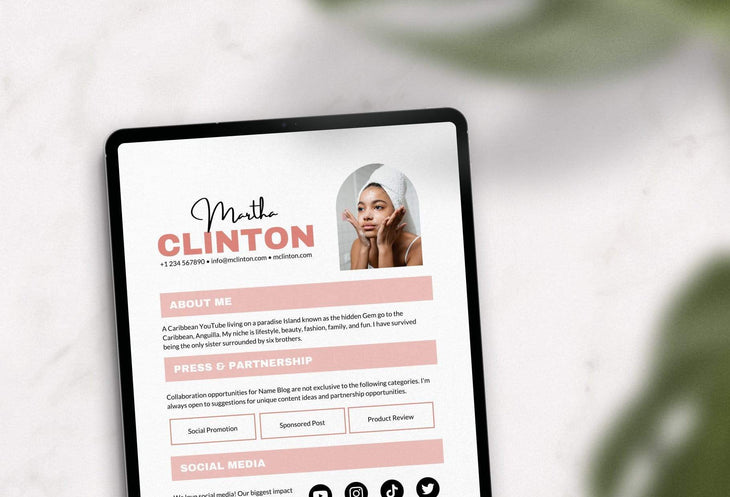 Ladystrategist Martha Clinton Media Kit Canva Template for Influencers instagram canva templates social media templates etsy free canva templates