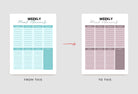 Ladystrategist Medium Sky Blue Weekly Meal Planner Printable and Editable Canva Template instagram canva templates social media templates etsy free canva templates