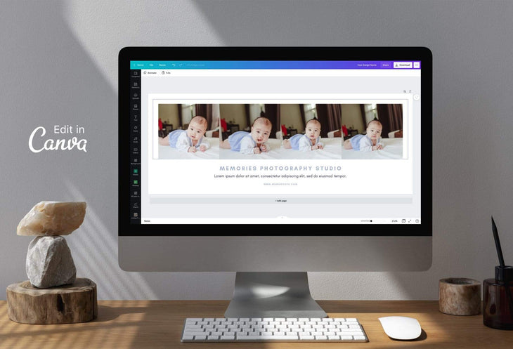 Ladystrategist Memories Facebook Cover for Photographers - Editable Canva Template instagram canva templates social media templates etsy free canva templates
