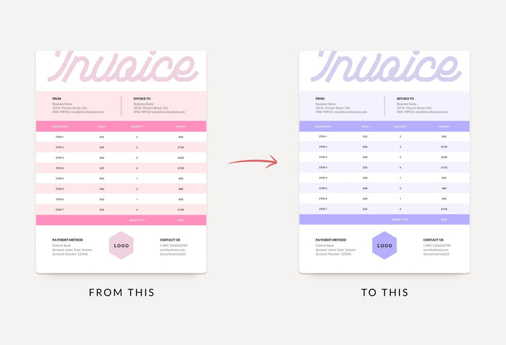 Ladystrategist Mimi Pink Invoice Canva Template Printable and Editable instagram canva templates social media templates etsy free canva templates