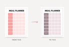 Ladystrategist Misty Rose Monthly Meal Plan Calendar Printable and Editable Canva Template instagram canva templates social media templates etsy free canva templates