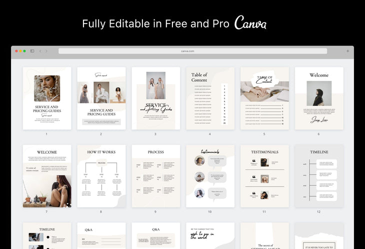 Ladystrategist Modern Service Providers Bundle instagram canva templates social media templates etsy free canva templates
