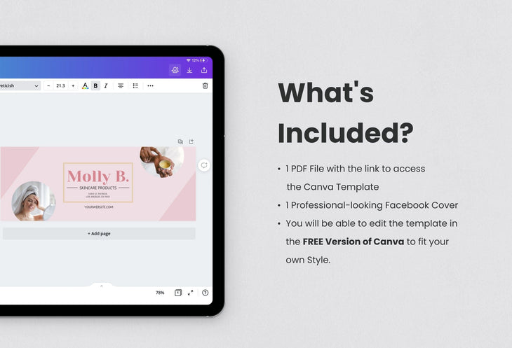 Ladystrategist Molly Facebook Cover Canva Template instagram canva templates social media templates etsy free canva templates