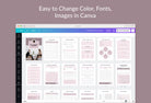 Ladystrategist OCD Therapy Planner Canva Template for Coaches instagram canva templates social media templates etsy free canva templates