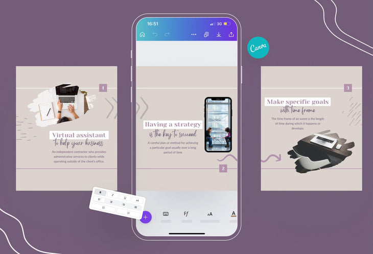 Ladystrategist Olivia Coaching 6-Page Carousel Canva Template instagram canva templates social media templates etsy free canva templates