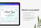 Ladystrategist Olivia Printable Thank You Card Packaging Insert Note Canva Template instagram canva templates social media templates etsy free canva templates