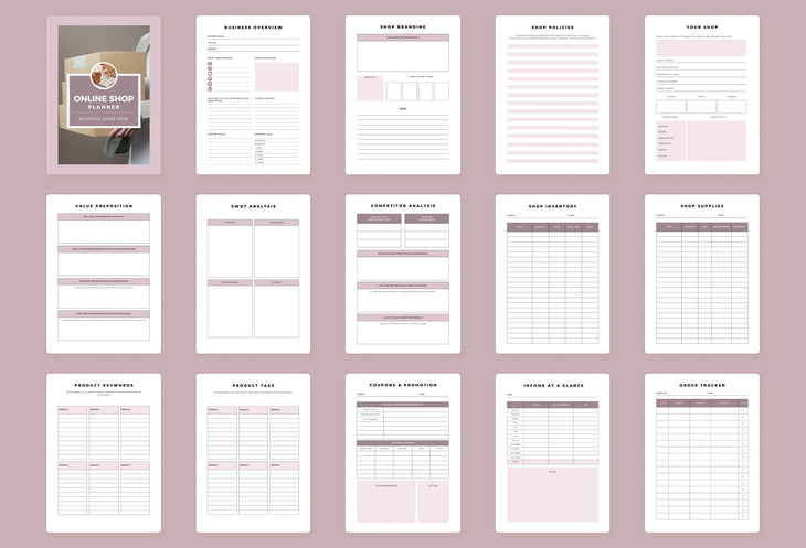 Ladystrategist Online Shop Planner Canva Template instagram canva templates social media templates etsy free canva templates