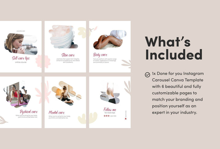 Ladystrategist Paisley Educational 6-Page Carousel Canva Template instagram canva templates social media templates etsy free canva templates