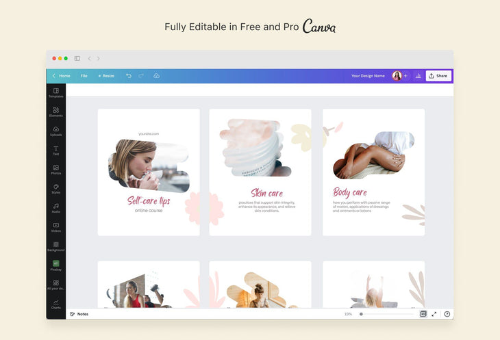 Ladystrategist Paisley Educational 6-Page Carousel Canva Template instagram canva templates social media templates etsy free canva templates
