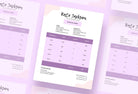 Ladystrategist Pale Lavender Invoice Canva Template Printable and Editable instagram canva templates social media templates etsy free canva templates