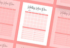 Ladystrategist Peach Burst Monthly Meal Plan Calendar Printable and Editable Canva Template instagram canva templates social media templates etsy free canva templates