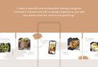 Ladystrategist Penelope Food and Nutrition 6-Page Carousel Canva Template instagram canva templates social media templates etsy free canva templates