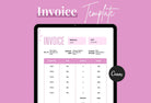 Ladystrategist Persian Pink Invoice Canva Template Printable and Editable instagram canva templates social media templates etsy free canva templates