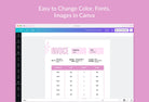 Ladystrategist Persian Pink Invoice Canva Template Printable and Editable instagram canva templates social media templates etsy free canva templates