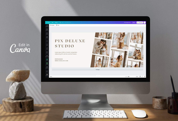 Ladystrategist Pix Facebook Cover for Photographers - Editable Canva Template instagram canva templates social media templates etsy free canva templates