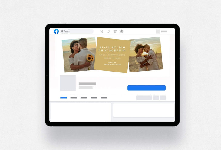 Ladystrategist Pixel Studio Facebook Cover for Photographers - Editable Canva Template instagram canva templates social media templates etsy free canva templates