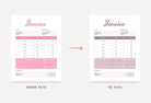 Ladystrategist Printable and Editable Invoice Canva Template Salmon Pink instagram canva templates social media templates etsy free canva templates