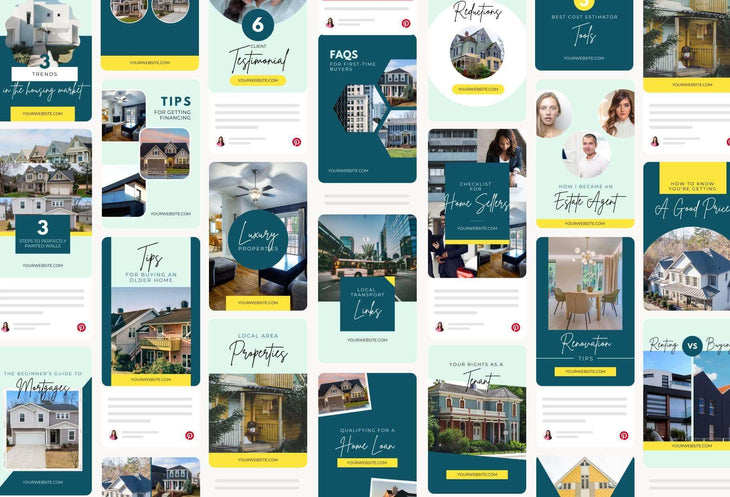 Ladystrategist Real Estate Pinterest Template instagram canva templates social media templates etsy free canva templates