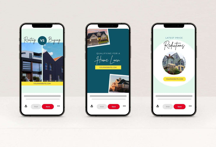 Ladystrategist Real Estate Pinterest Template instagram canva templates social media templates etsy free canva templates