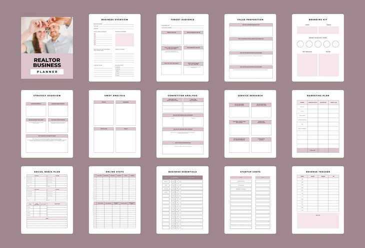 Ladystrategist Realtor Business Planner Canva Template instagram canva templates social media templates etsy free canva templates