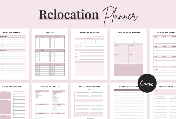 Ladystrategist Relocation Planner Canva Template instagram canva templates social media templates etsy free canva templates