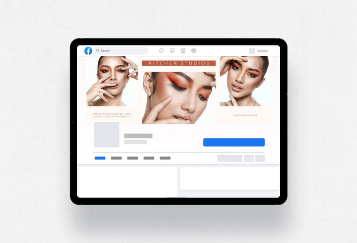 Ladystrategist Ritcher Studios Facebook Cover for Photographers Editable Canva Template instagram canva templates social media templates etsy free canva templates