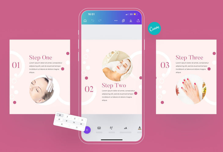 Ladystrategist Rose Carousel Instagram Engagement Booster Canva Template instagram canva templates social media templates etsy free canva templates