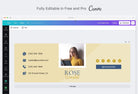 Ladystrategist Rose Email Signature Template Editable Canva Template Rose Gold instagram canva templates social media templates etsy free canva templates