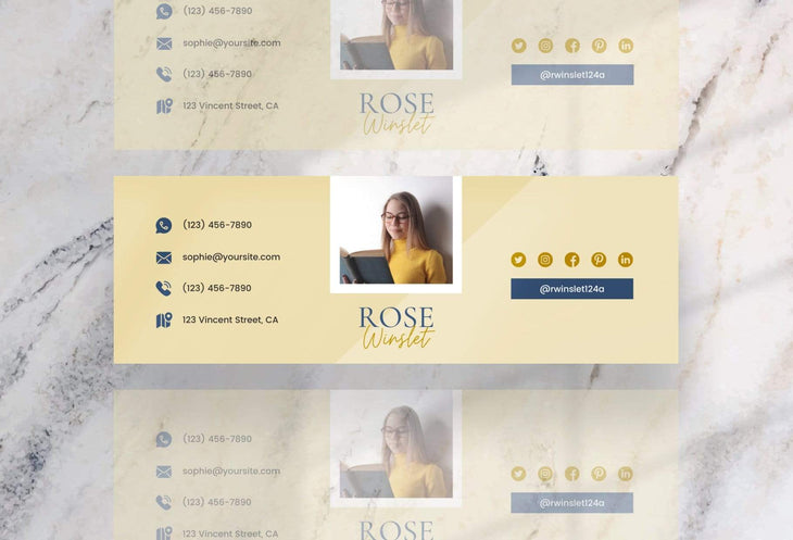 Ladystrategist Rose Email Signature Template Editable Canva Template Rose Gold instagram canva templates social media templates etsy free canva templates