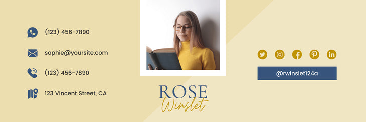 Ladystrategist Rose Email Signature Template Editable Canva Template Rose Gold instagram canva templates social media templates etsy free canva templates