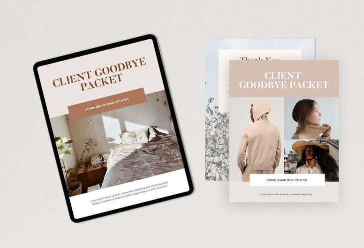 Ladystrategist Sand Client Goodbye Packet instagram canva templates social media templates etsy free canva templates