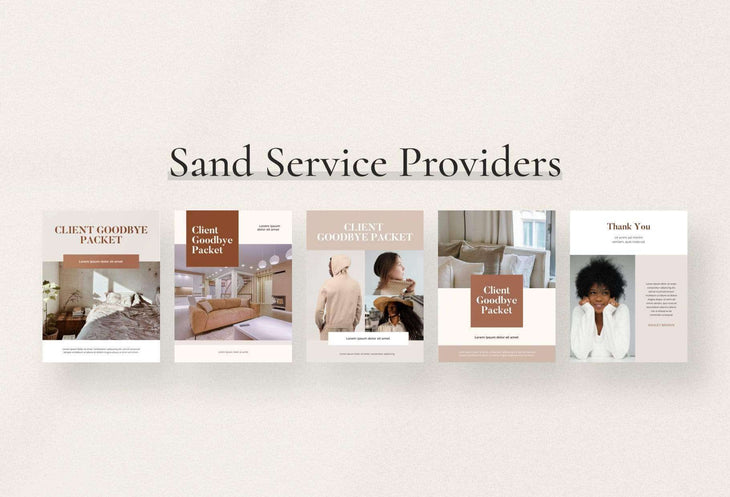 Ladystrategist Sand Client Goodbye Packet instagram canva templates social media templates etsy free canva templates