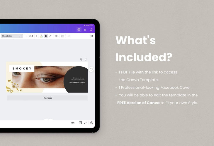 Ladystrategist Smokey Facebook Cover Canva Template instagram canva templates social media templates etsy free canva templates