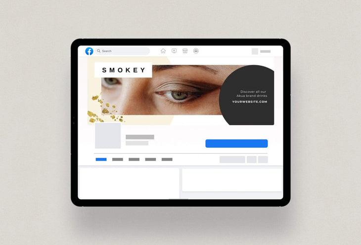 Ladystrategist Smokey Facebook Cover Canva Template instagram canva templates social media templates etsy free canva templates