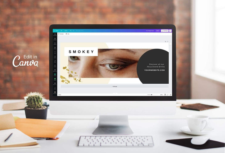Ladystrategist Smokey Facebook Cover Canva Template instagram canva templates social media templates etsy free canva templates