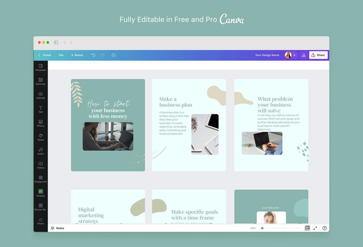 Ladystrategist Sophia Coaching 6-Page Carousel Canva Template instagram canva templates social media templates etsy free canva templates