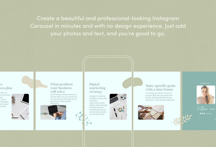 Ladystrategist Sophia Coaching 6-Page Carousel Canva Template instagram canva templates social media templates etsy free canva templates