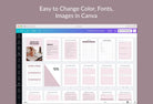 Ladystrategist Switch Off Journal Canva Template instagram canva templates social media templates etsy free canva templates