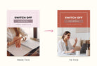 Ladystrategist Switch Off Journal Canva Template instagram canva templates social media templates etsy free canva templates