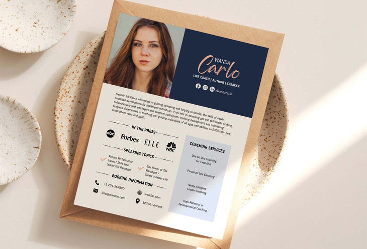 Ladystrategist Wanda Speaker One-Sheet Canva Template instagram canva templates social media templates etsy free canva templates