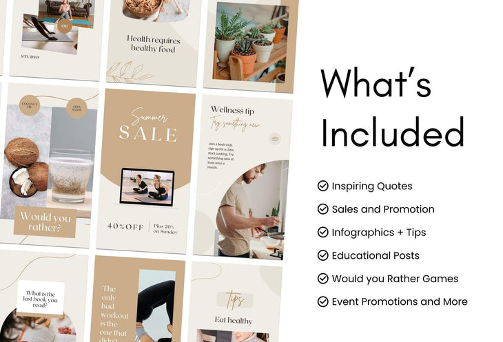 Ladystrategist Wellness Coach - 97 Done-for-You Wellness Instagram Stories - Fully Editable Canva Templates instagram canva templates social media templates etsy free canva templates
