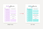 Ladystrategist Wisteria Daily Planner Printable and Editable Canva Template instagram canva templates social media templates etsy free canva templates
