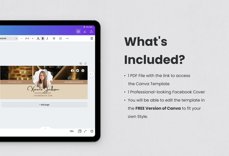 Ladystrategist Ximena Facebook Cover Canva Template instagram canva templates social media templates etsy free canva templates