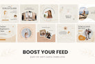 Ladystrategist YOGA Boho - 97 Done-for-You Yoga Instagram Posts - Fully Editable Canva Templates instagram canva templates social media templates etsy free canva templates