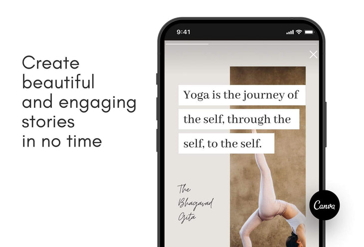 Ladystrategist YOGA Boho - 97 Done-for-You Yoga Instagram Stories - Fully Editable Canva Templates instagram canva templates social media templates etsy free canva templates
