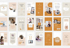 Ladystrategist YOGA Boho - 97 Done-for-You Yoga Instagram Stories - Fully Editable Canva Templates instagram canva templates social media templates etsy free canva templates