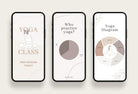 Ladystrategist YOGA Elegant - 97 Done-for-You Yoga Instagram Stories - Fully Editable Canva Templates instagram canva templates social media templates etsy free canva templates