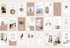 Ladystrategist YOGA Elegant - 97 Done-for-You Yoga Instagram Stories - Fully Editable Canva Templates instagram canva templates social media templates etsy free canva templates